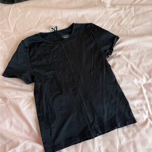 Good American Black Short Sleeve Tee